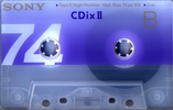 Compact Cassette Sony CDix II 74 "C74CDX2L" Type II Chrome 2001 Japan