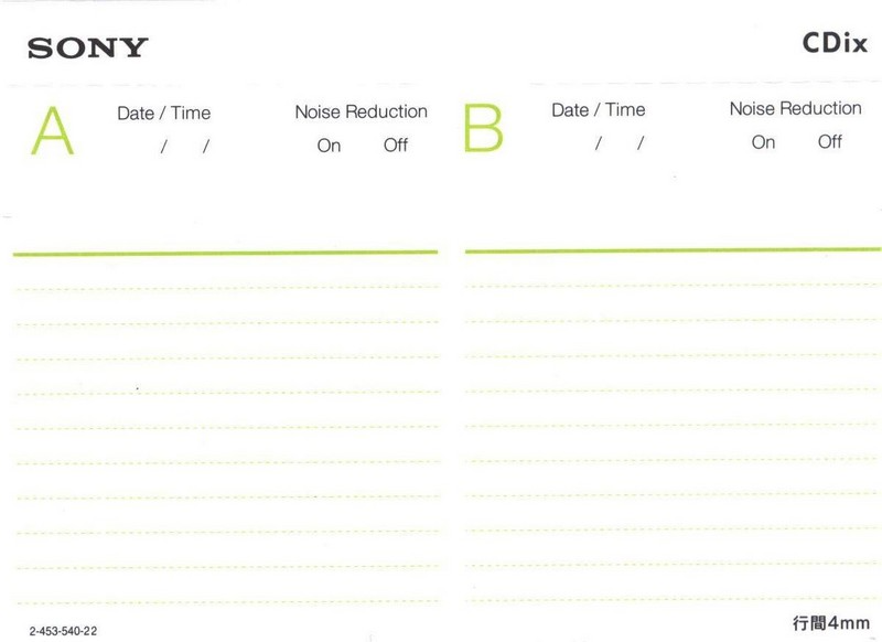 Compact Cassette Sony CDix II 74 "C74CDX2L" Type II Chrome 2001 Japan