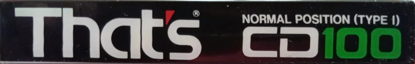 Compact Cassette Thats CD 100 "CD-I" Type I Normal 1987 USA