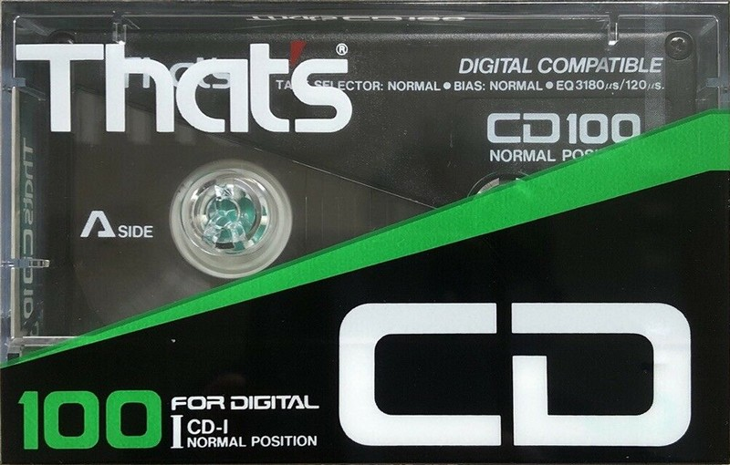 Compact Cassette Thats CD 100 "CD-I" Type I Normal 1987 USA