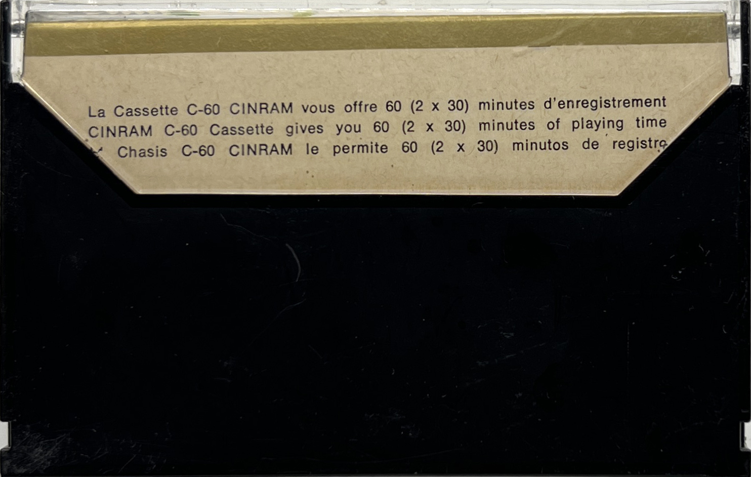 Compact Cassette Cinram 60 Type I Normal Canada