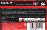 Compact Cassette Sony HF 60 Type I Normal 1994 North America