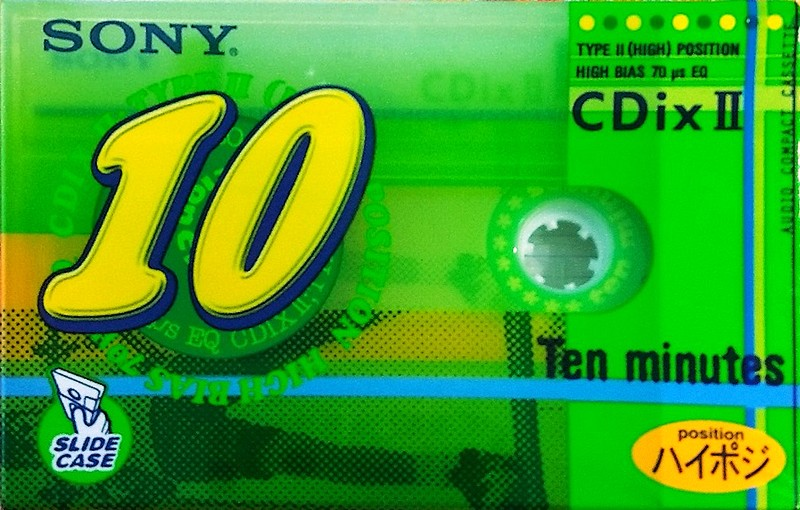 Compact Cassette Sony CDix II 10 "C-10CDX2G" Type II Chrome 1999 Japan