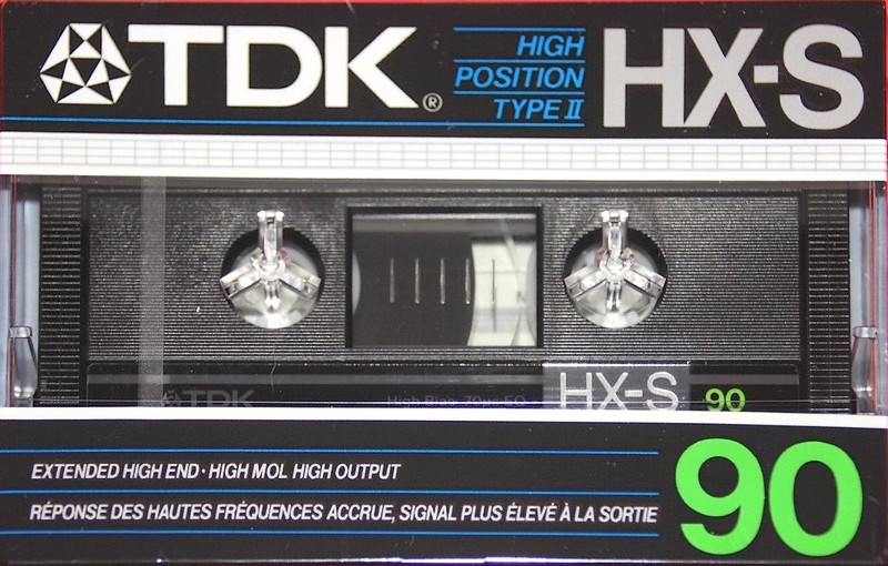 Compact Cassette TDK HX-S 90 Type II Chrome 1986 North America