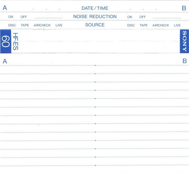Compact Cassette: Sony  - HF-ES 60