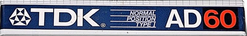 Compact Cassette TDK AD 60 Type I Normal 1984 Japan
