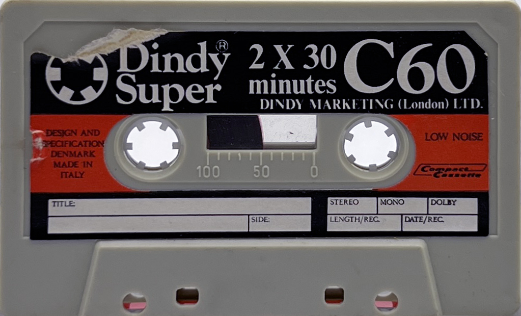 Compact Cassette Dindy Super 60 Type I Normal 1977 Australia