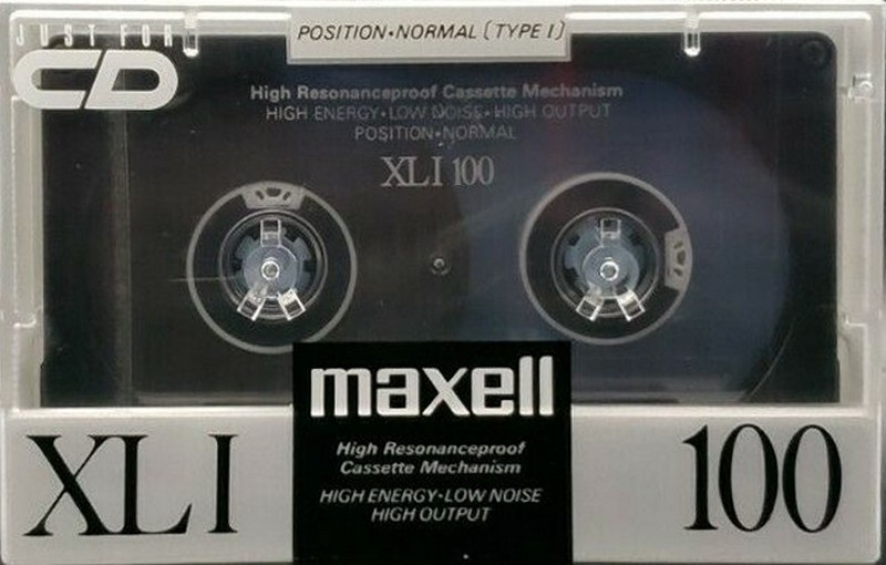 Compact Cassette Maxell XLI 100 Type I Normal 1989 Japan