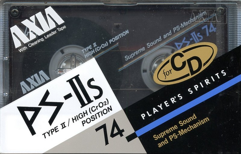 Compact Cassette AXIA PS-IIs 74 "PS-IIs 74 N" Type II Chrome 1988 Japan