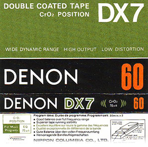 Compact Cassette Denon DX7 60 Type II Chrome 1978 Europe