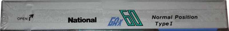 Compact Cassette National GA-X 60 "RT-GA60X" Type I Normal 1987 Japan