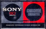 Compact Cassette Sony 60 "C-60CR" Type II Chrome 1971 Japan