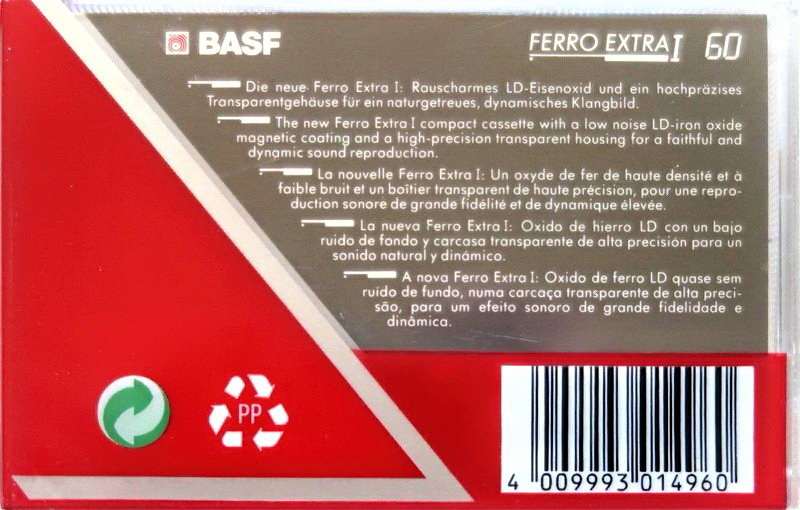 Compact Cassette BASF Ferro Extra I 60 Type I Normal 1991 Europe