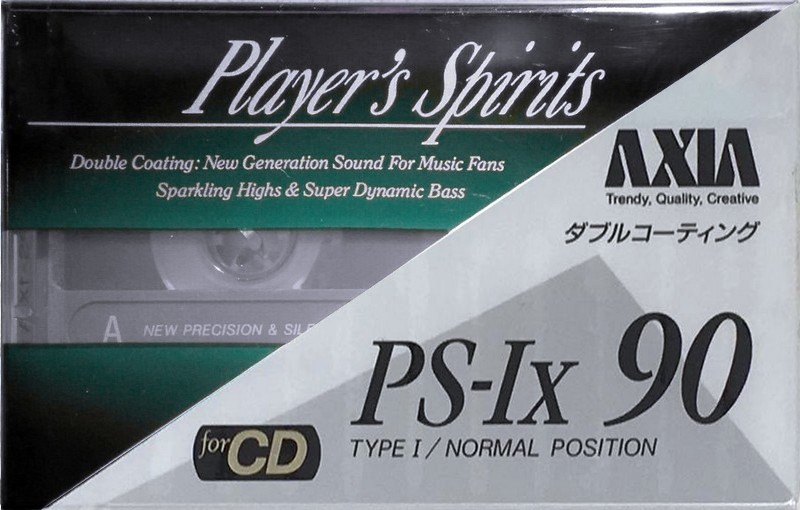 Compact Cassette AXIA PS-Ix 90 "PS-1X A 90" Type I Normal 1991 Japan
