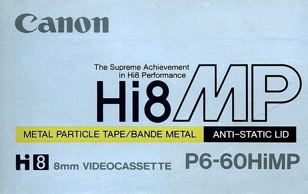 Video8, Hi8, Digital8 Canon MP 60 "Hi8 P6-60HiMP" Type IV Metal 1990 Japan