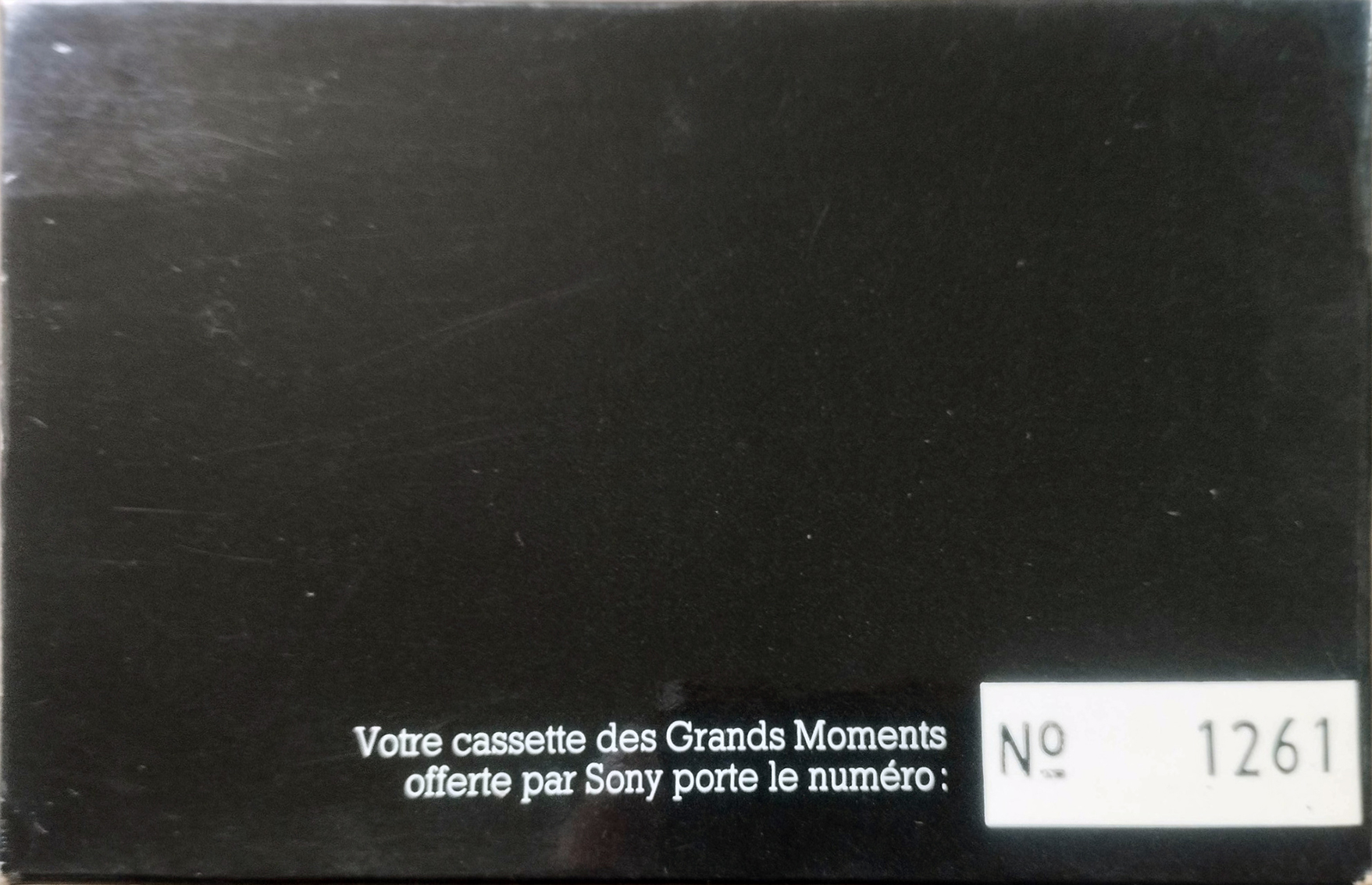 Compact Cassette Sony CHF 90 "Les grands moments" by "Europe 1" (French FM Radio)" Demonstration Tape 1979 France