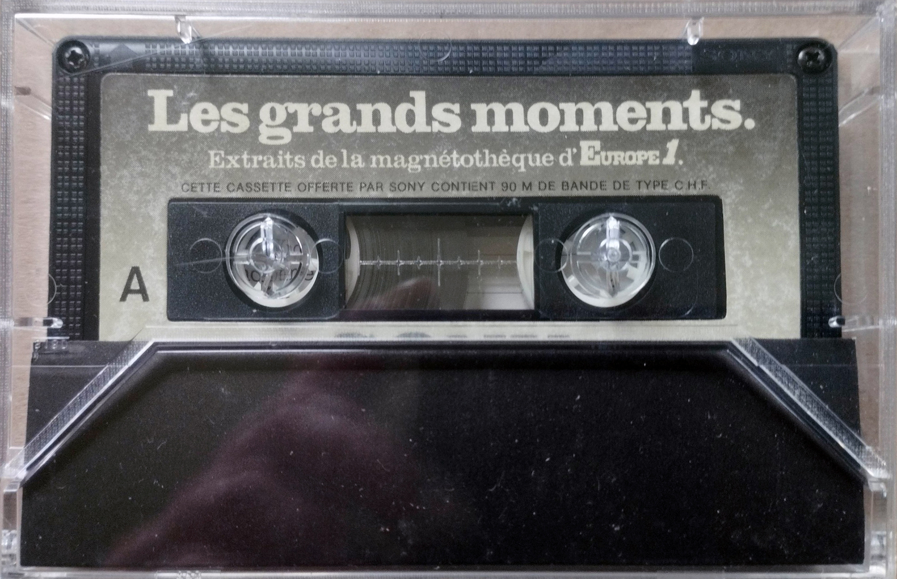 Compact Cassette Sony CHF 90 "Les grands moments" by "Europe 1" (French FM Radio)" Demonstration Tape 1979 France
