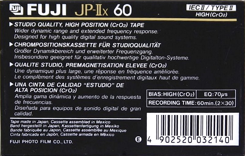 Compact Cassette: FUJI Fuji - JP-IIx 60