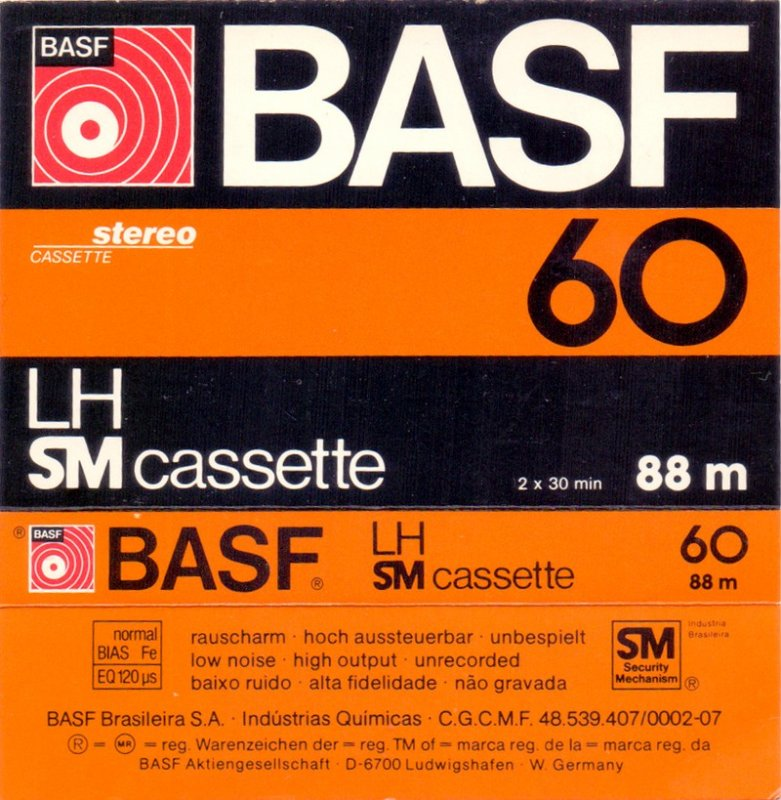 Compact Cassette BASF LH 60 Type I Normal 1978 Brazil