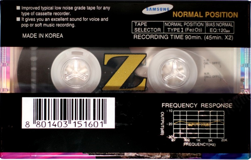 Compact Cassette Samsung New Super Z 60 Type I Normal South Korea