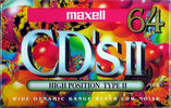 Compact Cassette Maxell CD`s II / CD`s 2 64 "CDS2-64G" Type II Chrome 1994 Japan