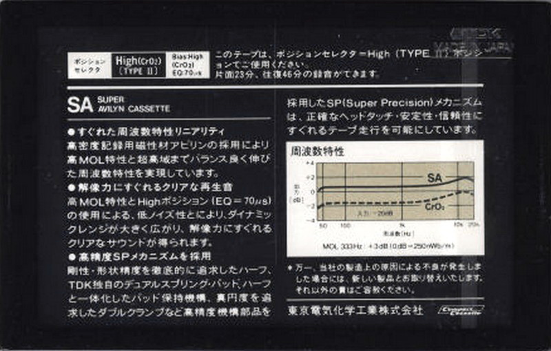 Compact Cassette: TDK  - SA 46