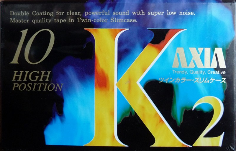 Compact Cassette AXIA K2 10 "K2A 10" Type II Chrome 1993 Japan