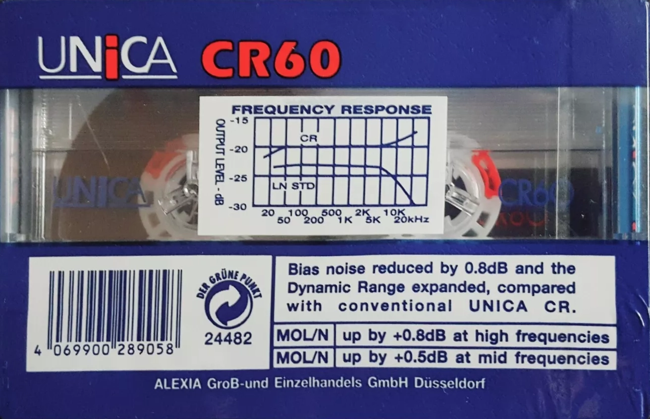 Compact Cassette Unica 60 Type II Chrome Germany