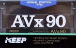 Compact Cassette KEEP AVX 90 Type I Normal 1985 Japan