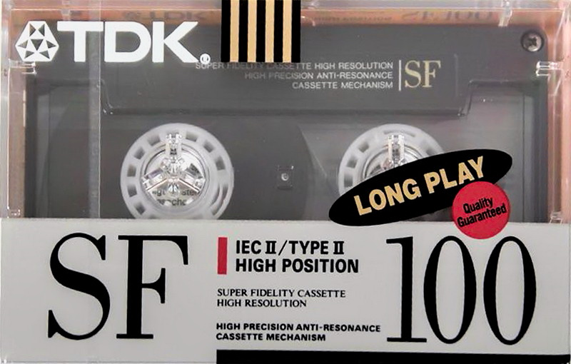 Compact Cassette TDK SF 100 "SF-100SE" Type II Chrome 1990 Australia, Europe