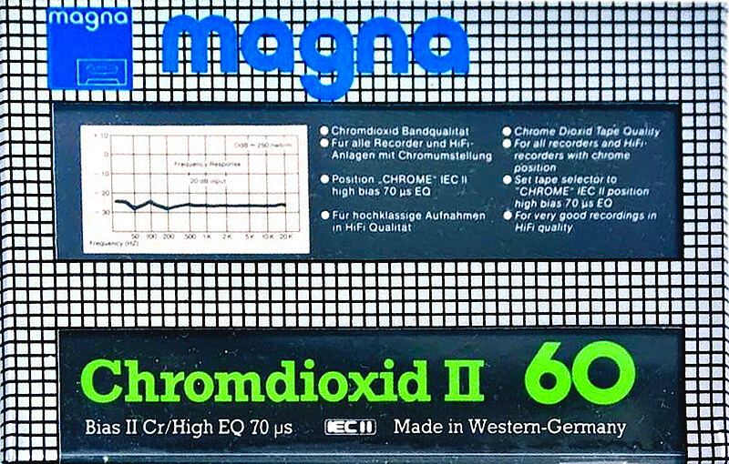 Compact Cassette Magna Chromdioxid II 60 Type II Chrome 1984 Europe