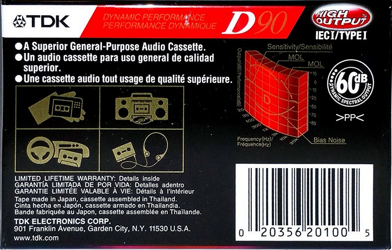 Compact Cassette: TDK  - D 90