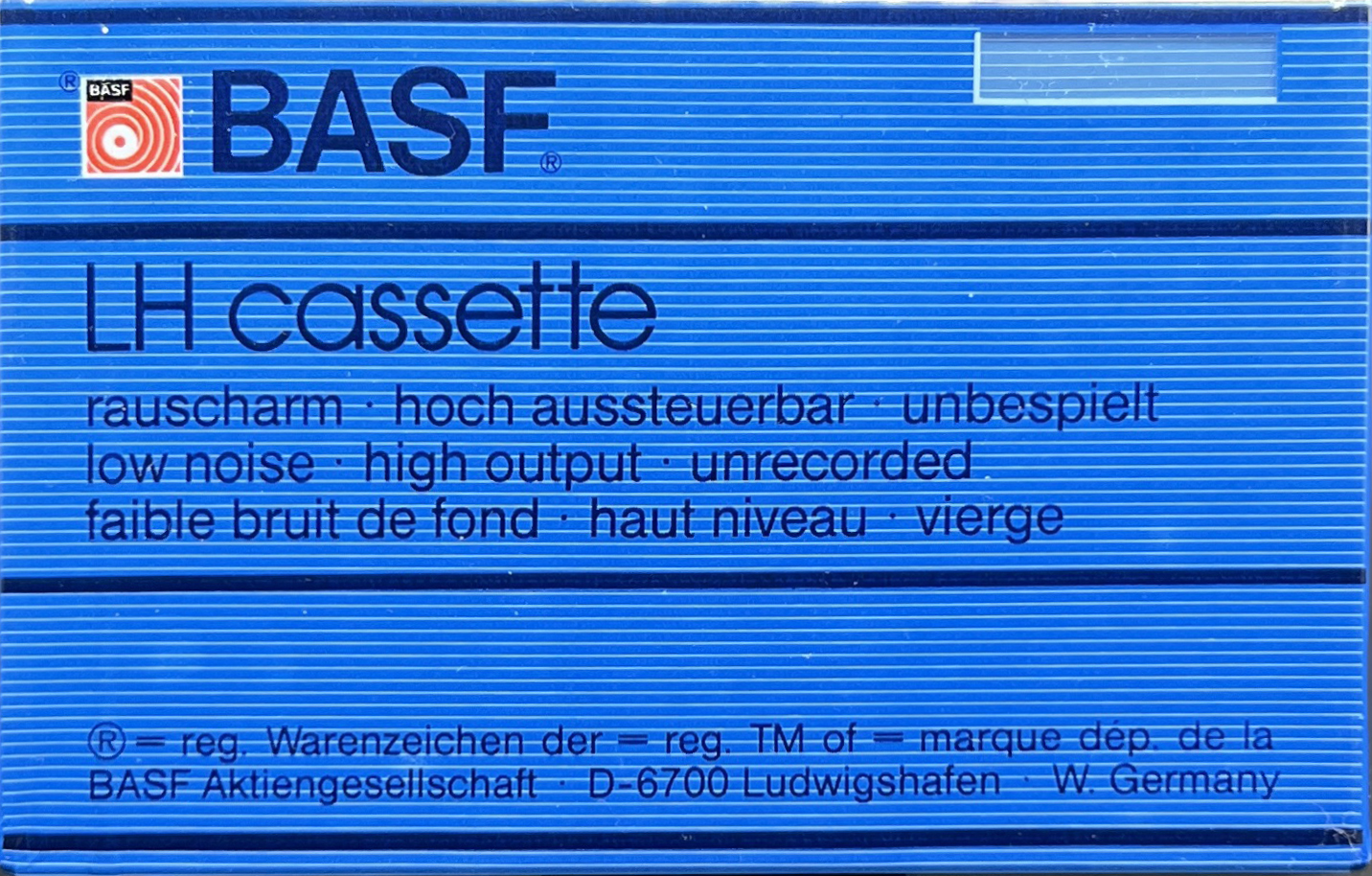Compact Cassette BASF LH 60 Type I Normal 1981 Europe