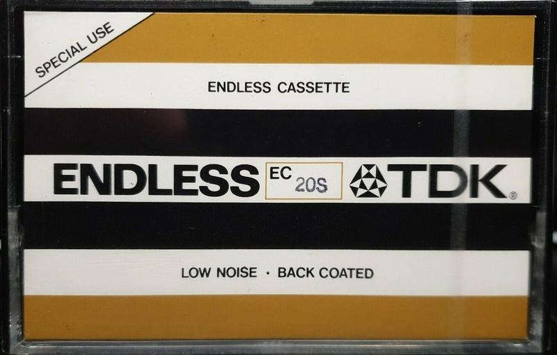 Compact Cassette TDK EC Endless 20 sec "EC-20S" Endless Cassette 1974 Worldwide