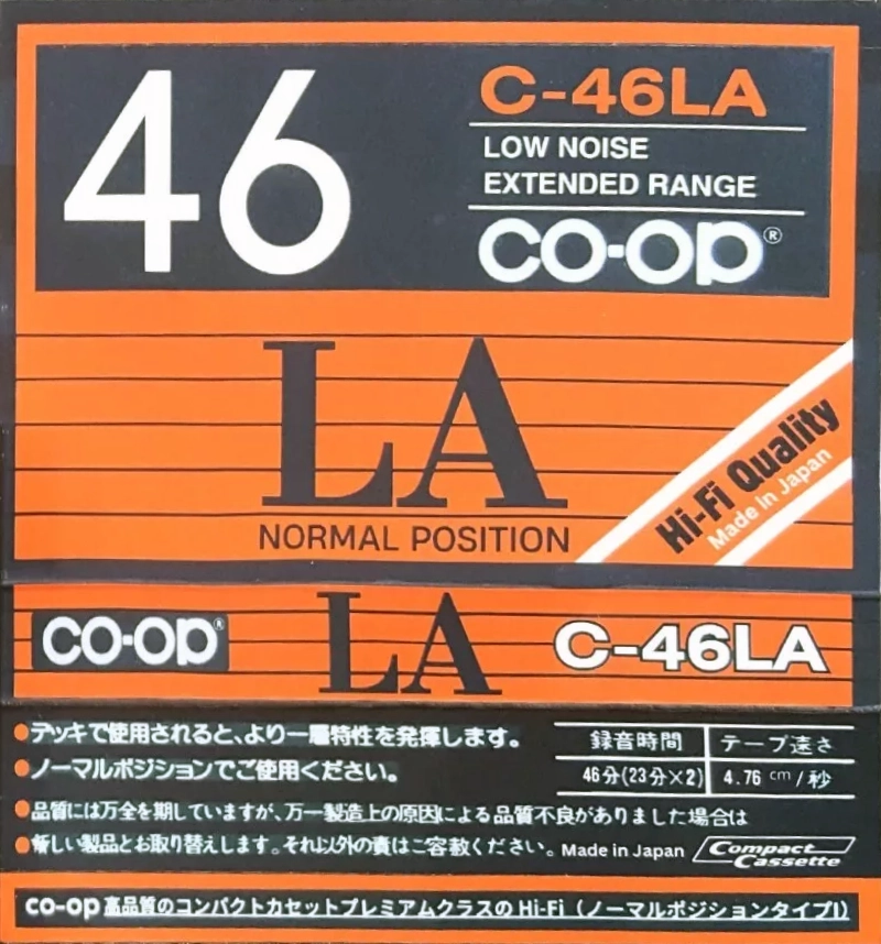 Compact Cassette CO-OP LA 46 Type I Normal 1979 Japan