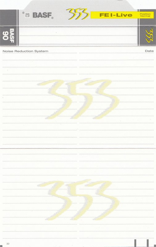 Compact Cassette BASF FE I-Live 90 Type I Normal 1994 Europe