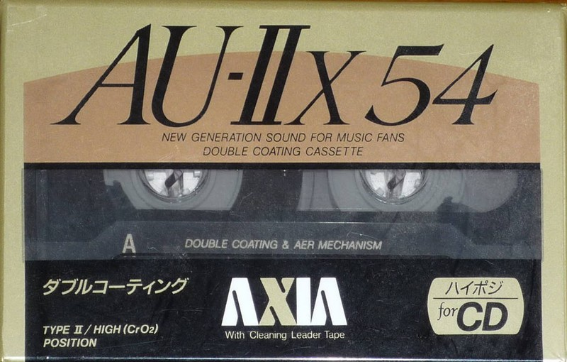Compact Cassette AXIA AU-IIx 54 "AU-2X 54" Type II Chrome 1991 Japan