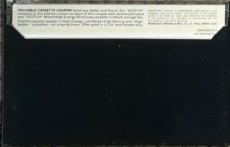 Compact Cassette Scotch 120 Type I Normal 1975 USA