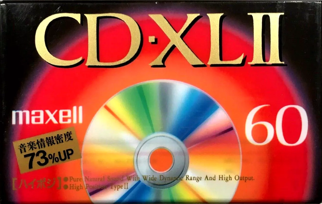Compact Cassette Maxell CD-XL 60 "CDXL2-60" Type II Chrome 1992 Japan