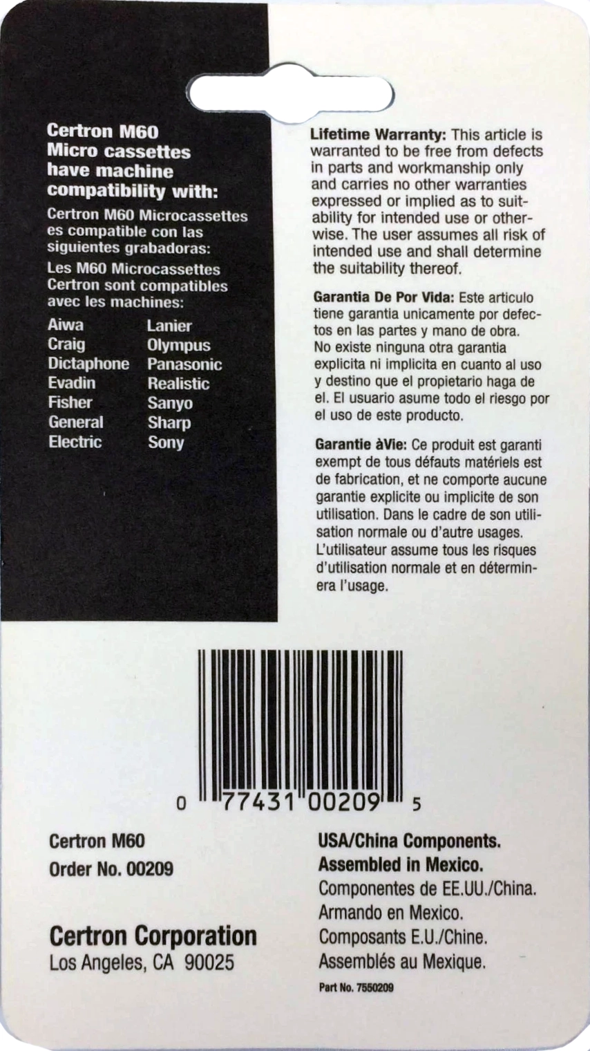 Blister Certron 60 Type I Normal 1993 North America