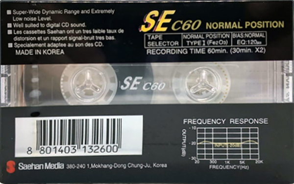 Compact Cassette Saehan SE 60 Type I Normal 1997 Europe