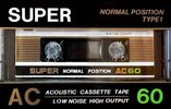 Compact Cassette Super AC 60 Type I Normal Japan