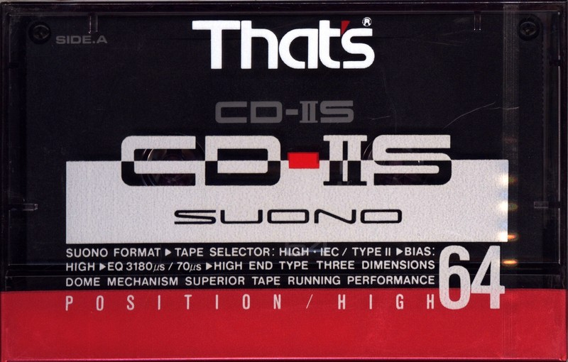 Compact Cassette Thats CD-IIS 64 Type II Chrome 1989 Japan