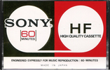 Compact Cassette Sony HF 60 Type I Normal 1972 North America