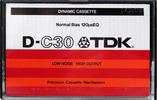 Compact Cassette TDK D 30 Type I Normal 1979 Europe, USA