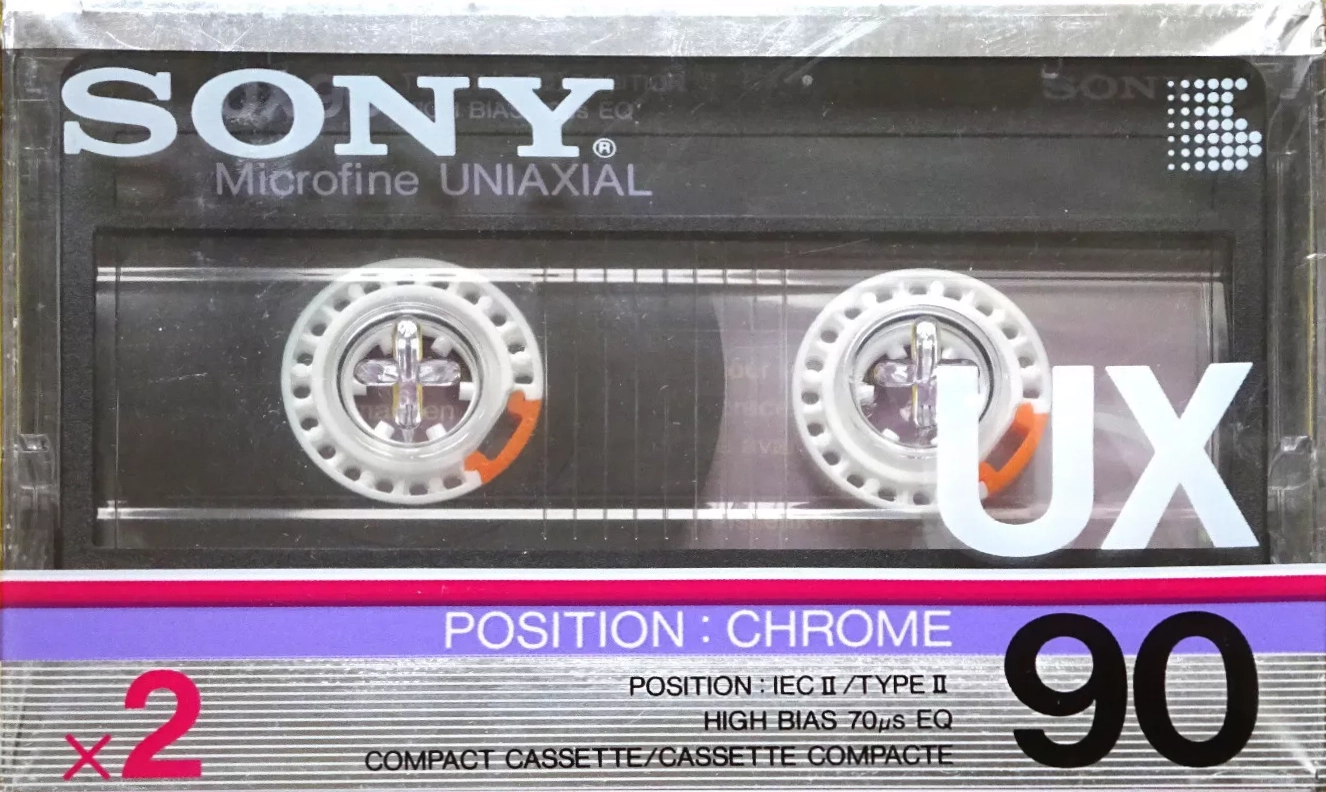 2 pack Sony UX 90 Type II Chrome 1986 Europe