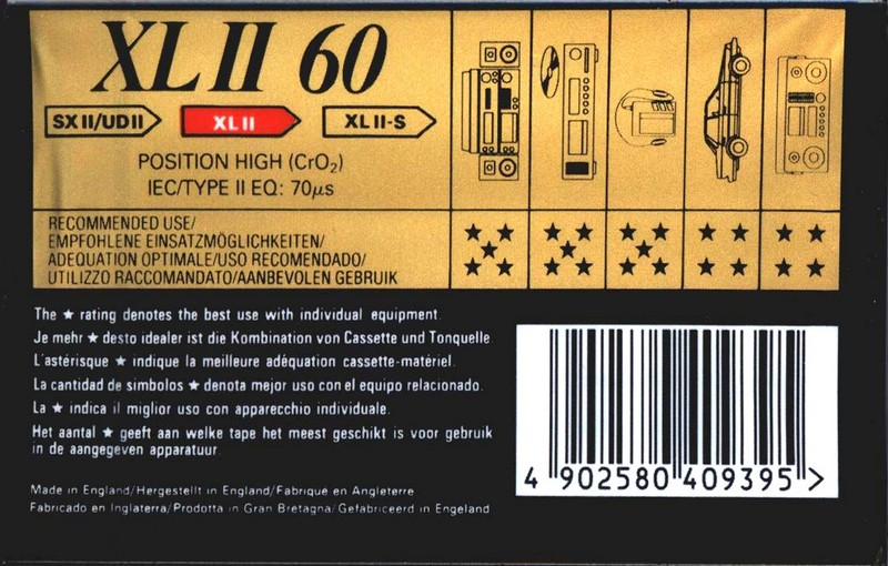 Compact Cassette Maxell XLII 60 Type II Chrome 1991 Europe