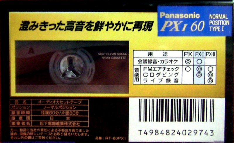 Compact Cassette: TDK Panasonic - PX I 60