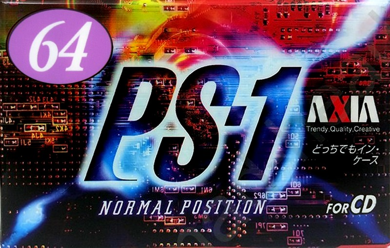 Compact Cassette AXIA PS-I / PS-1 64 "PS1J 64" Type I Normal 1997 Japan