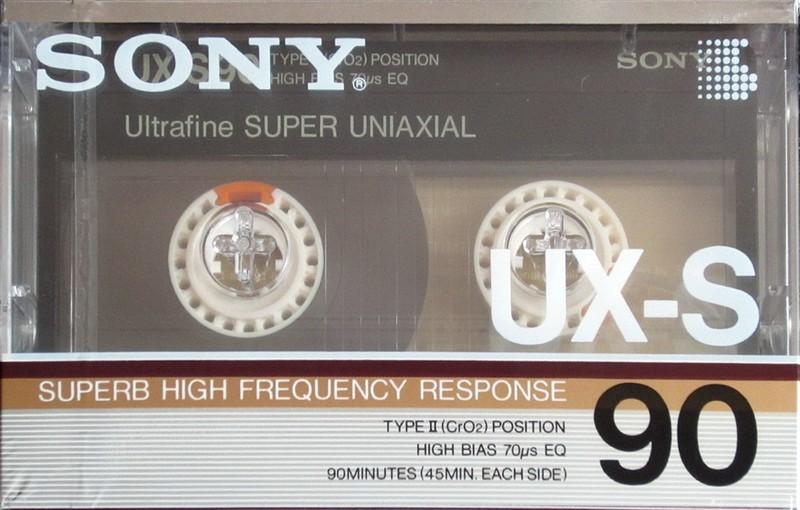 Compact Cassette Sony UX-S 90 Type II Chrome 1986 USA